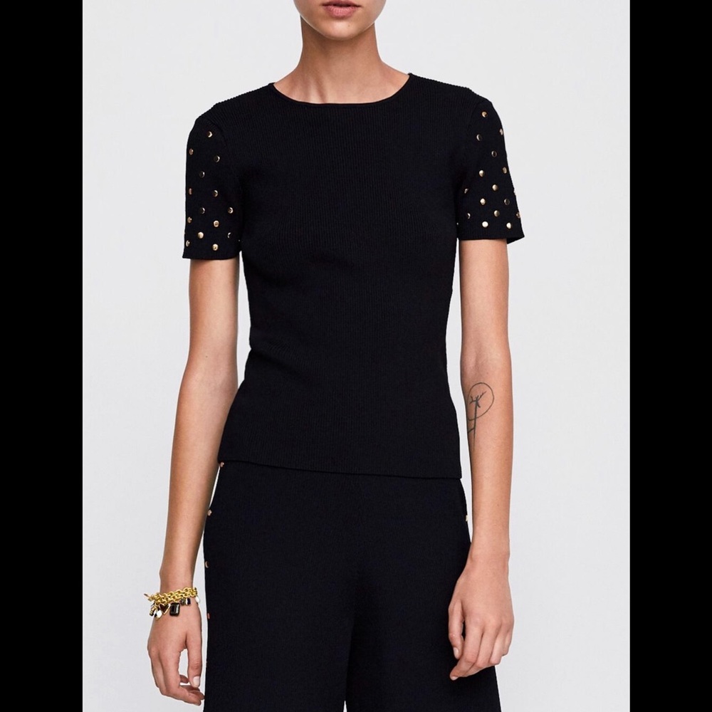 Zara Knit with Stud Sleeves